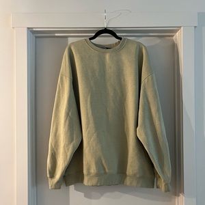 Nastygal | Crew Neck Slouchy Oversized Sweatshirt in Sage Green